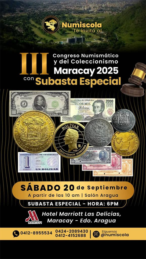 3rd numismatic congress and collecting Maracay 2025