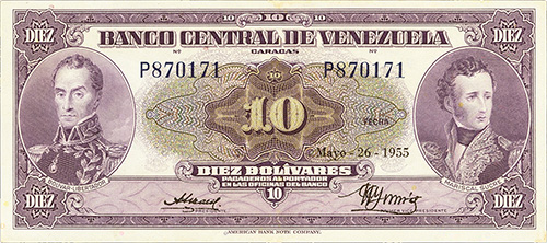 Diseño A, Tipo B. Fecha Mayo 26 1955. Serie P6