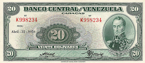 Diseño A, Tipo B. Fecha Abril 22 1954. Serie K6