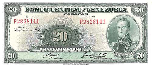 Diseño A, Tipo B. Fecha Mayo 29 1958. Serie R7