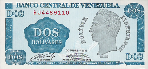 Diseño A, Tipo A. Fecha Octubre 05 1989. Serie BJ7