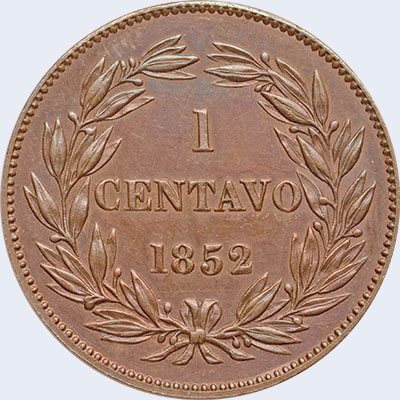 Diseño A, Tipo A. Fecha 1852